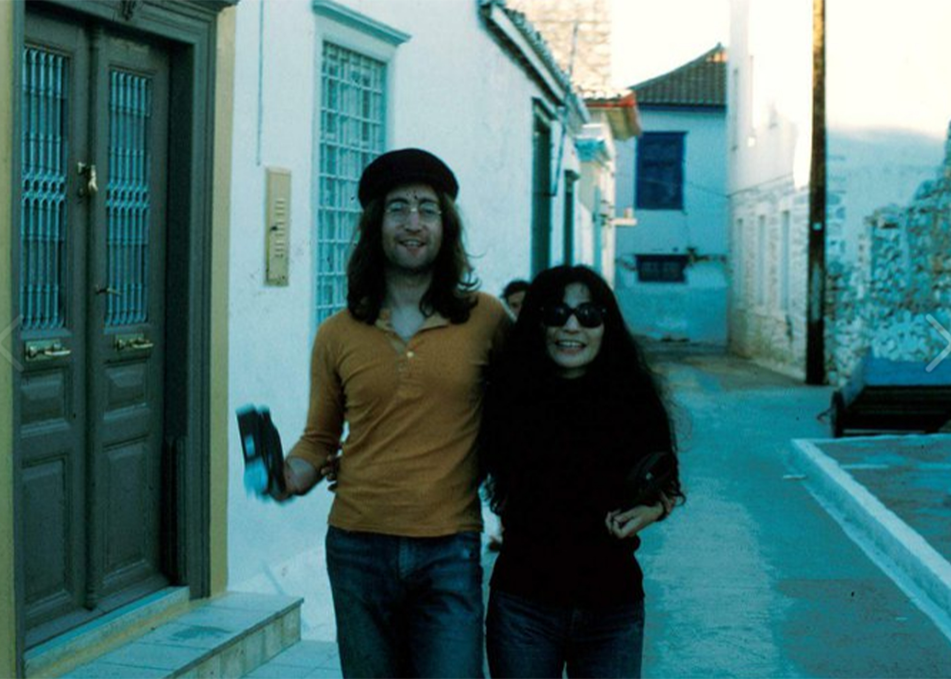 John Lennon and Yoko Ono on Hydra Island Greece